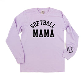 Softball Mama (wd) - LONG SLEEVE Comfort Colors Tee