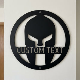 Custom Metal Wall Art -  Personalized Spartan Warrior Sign