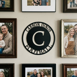Custom Metal Wall Art - Personalized Initial Family Monogram Sign