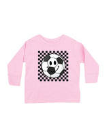 Checkers Smiley - (Choose Your Sports Ball)  - Child Long Sleeve Tee