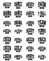 Varsity Style - Sports Moms - (Choose Your Sport) - Comfort Colors Tee