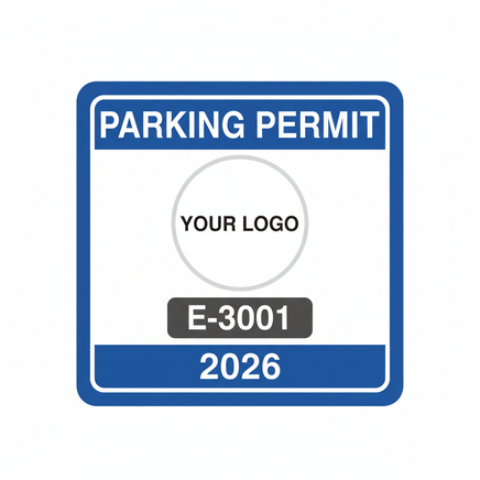 Square Parking Permit Sticker