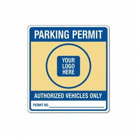 Square Parking Permit with Your Logo