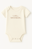 Little Brother Clay Organic Cotton Baby Bodysuit Short Sleeve