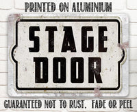 Stage Door Direction (Pointing Right) - Metal Sign