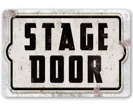 Stage Door Direction (Pointing Right) - Metal Sign