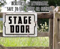 Stage Door Direction (Pointing Right) - Metal Sign