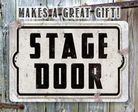 Stage Door Direction (Pointing Right) - Metal Sign