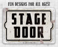 Stage Door Direction (Pointing Right) - Metal Sign