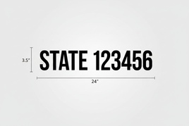 State Number Decal
