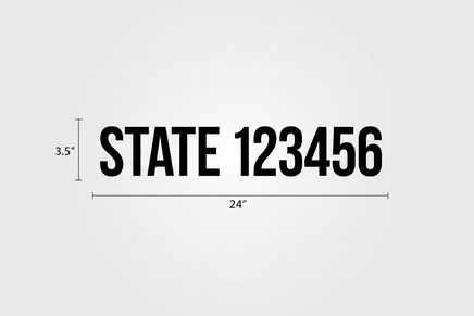 State Number Decal