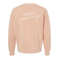 Embroidered/Printed PIGMENT Crewneck (pf&b) - Flowers / Still Growing