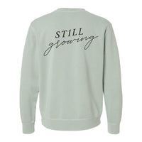 Embroidered/Printed PIGMENT Crewneck (pf&b) - Flowers / Still Growing