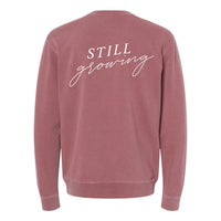 Embroidered/Printed PIGMENT Crewneck (pf&b) - Flowers / Still Growing