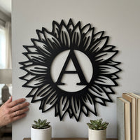 Custom Metal Wall Art - Personalized Sunflower Sign
