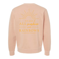 Embroidered/Printed PIGMENT Crewneck (pf&b) - Sunshine / It's Not All Sunshine And Rainbows