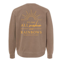Embroidered/Printed PIGMENT Crewneck (pf&b) - Sunshine / It's Not All Sunshine And Rainbows
