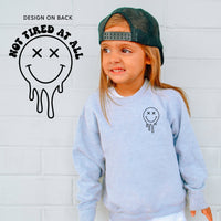 Not Tired At All (w/ Melty X Eye Smiley) - Child Sweater