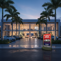 Swing Sign - Upscale Dealership Dusk