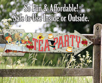 Tea Party - Directional Arrow - Metal Sign