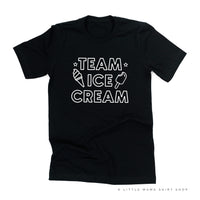 TEAM ICE CREAM - Single Cone on Back - Unisex Tee