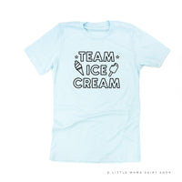 TEAM ICE CREAM - Single Cone on Back - Unisex Tee