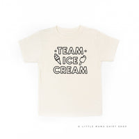 Team Ice Cream - Single Cone on Back - Child Tee