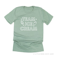 TEAM ICE CREAM - Single Cone on Back - Unisex Tee