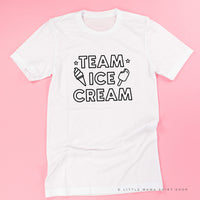 TEAM ICE CREAM - Single Cone on Back - Unisex Tee