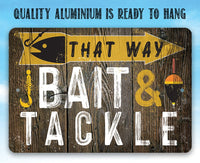 That Way, Bait & Tackle - Directional - Metal Sign