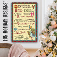 The 12 Days of Christmas - Metal Sign