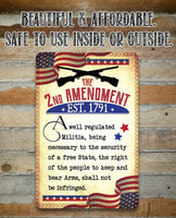 The 2nd Amendment Established 1791 - Metal Sign