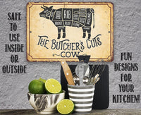 The Butcher's Cut COW - Metal Sign