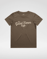 THE GOOD TIMES CAFE TEE - BROWN