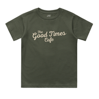 THE GOOD TIMES CAFE TEE - OLIVE