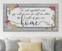 The Most Important Work - Canvas