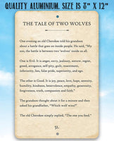 The Tale of Two Wolves - Metal Sign