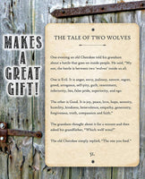 The Tale of Two Wolves - Metal Sign