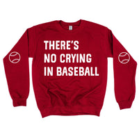 There's No Crying In Baseball (elbows) - Custom Number - Basic Fleece