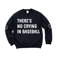 There's No Crying In Baseball (elbows) - Custom Number - Basic Fleece