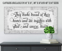 They Broke Bread - Canvas