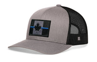Thin Blue Line Trucker Hat  |  Canadian Maple Leaf Tactical Snapback