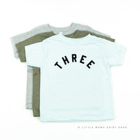 Birthday Number - Block Font - Child Tee