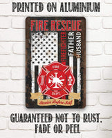 Firefighter Father Husband - Metal Sign