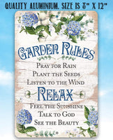 Garden Rules - Metal Sign