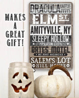 Halloween Towns Sign - Metal Sign