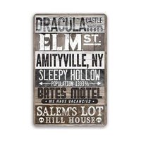 Halloween Towns Sign - Metal Sign