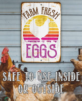 Farm Fresh Eggs - Metal Sign