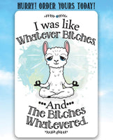 I Was Like Whatever Bitches and the Bitches Whatevered - Metal Sign