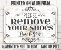 Please Remove Your Shoes - Metal Sign